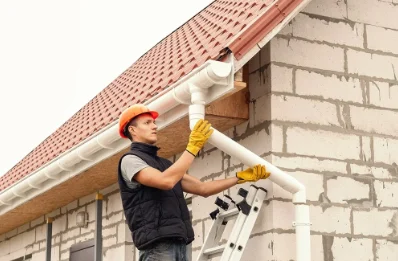 Pose et remplacement de gouttières aux Iffs